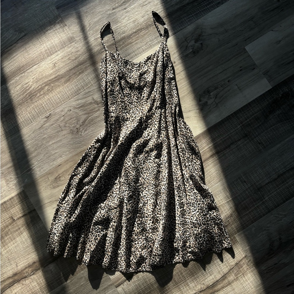 Cheetah print cami sundress for women